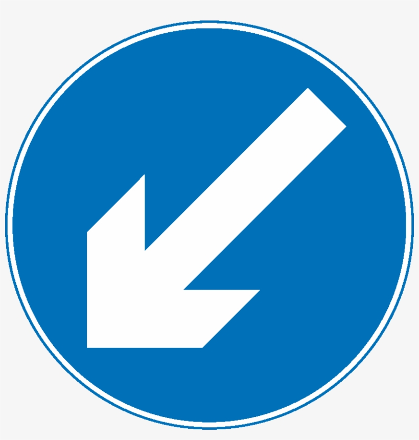 Keep Left - Margaret Calvert Road Signs, transparent png