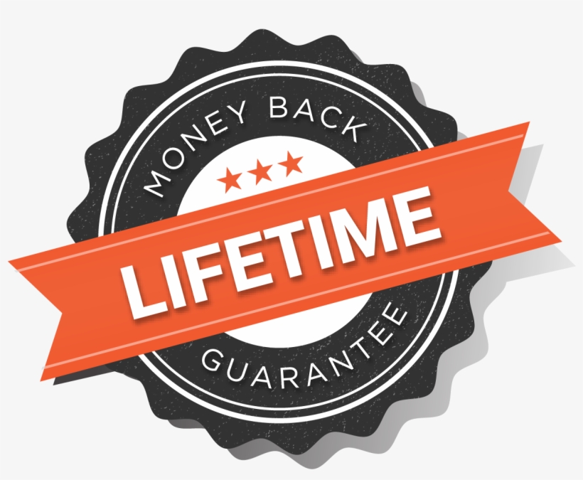 Lifetime 100% Money-back Guarantee - Surf Graphics, transparent png