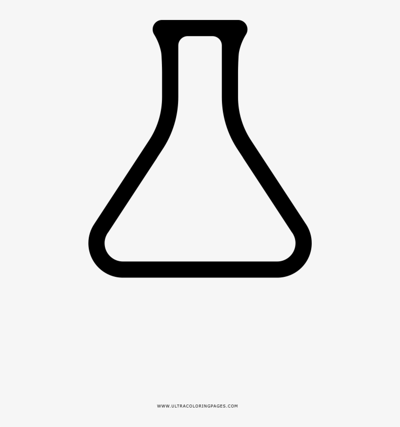 Erlenmeyer Flask Coloring Page, transparent png