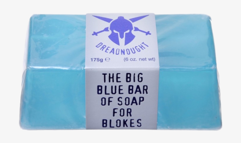 Dreadnought Big Blue Bar Of Soap For Blokes - Label, transparent png