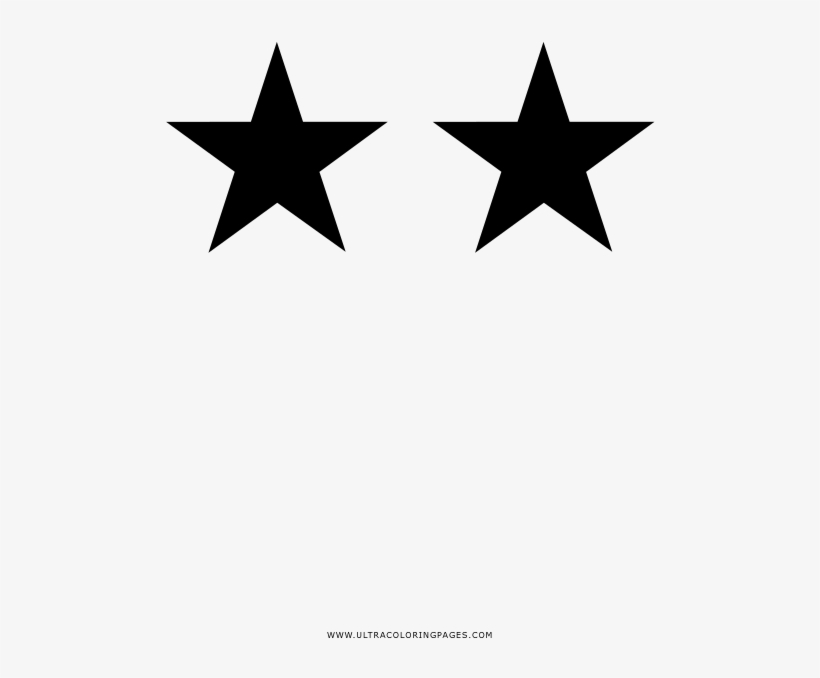 Two Stars Coloring Page - Sticker, transparent png