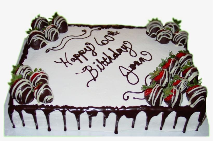 Chocolate Covered Strawberry Birthday Cake - Chocolate Covered Strawberry Sheet Cake, transparent png