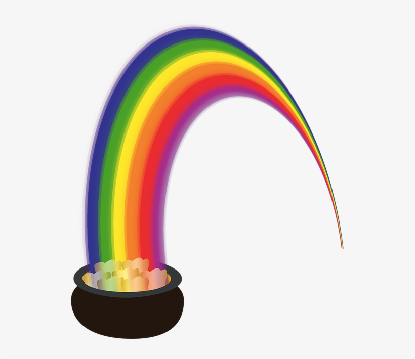 Free Download Graphic Pot Of Gold Luckyfree Vector - Rainbow, transparent png