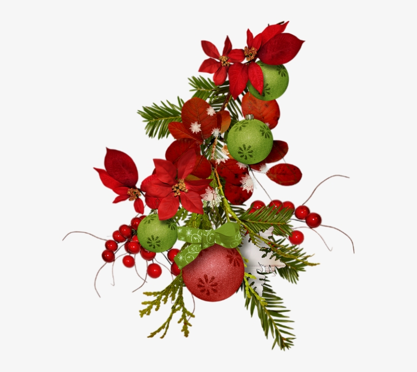 Nouvel An - Bouquet Fleur Noel Png, transparent png