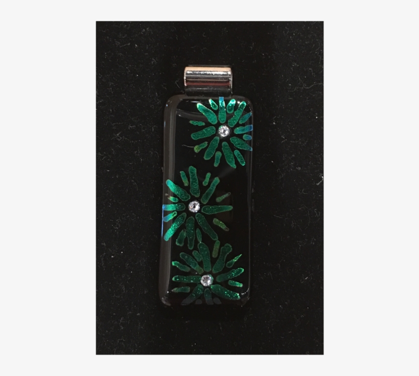 Black With Green Flower Etched And Cubic Zirconia High - Smartphone, transparent png