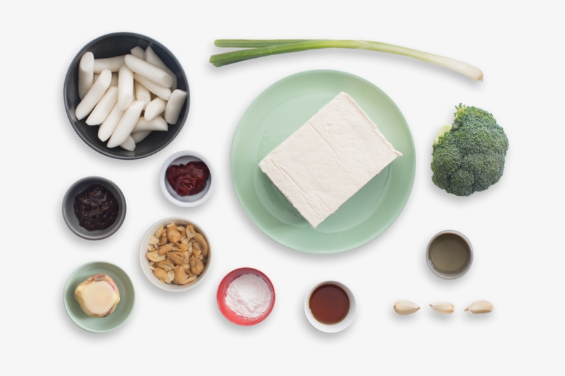 Spicy Korean Rice Cakes With Broccoli, Tofu & Cashews - Broccoli, transparent png