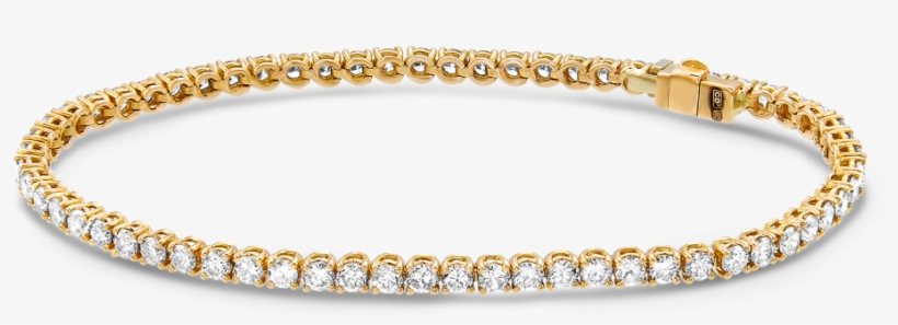 18k Rg/yg Tennis Pave Diamond Bracelet - צמיד טניס יהלומים זהב צהוב, transparent png
