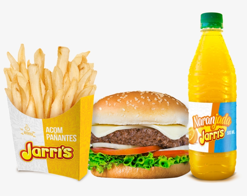 Hamburguesa De Carne Papas A La Francesa Bebida $ - French Fries, transparent png