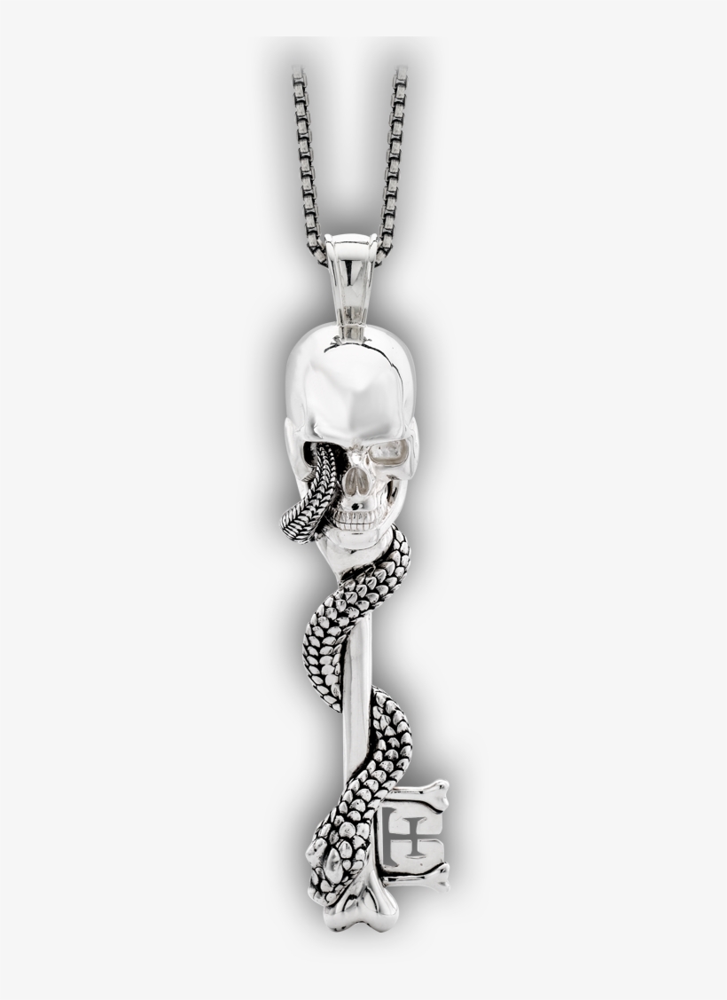 Silver Snake Eye Key Pendant ~ By Theo Fennell - Locket, transparent png