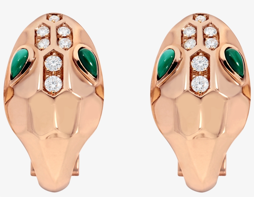 Serpenti Earrings Earrings Rose Gold Pink - Bulgari Serpenti Earrings, transparent png
