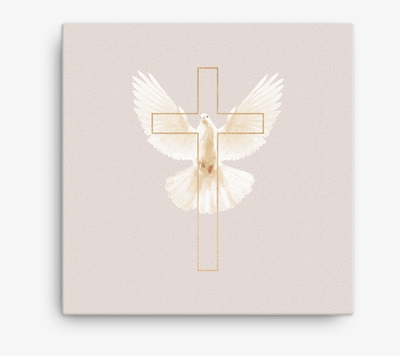 Gold Cross With Dove Of Peace - Emblem, transparent png