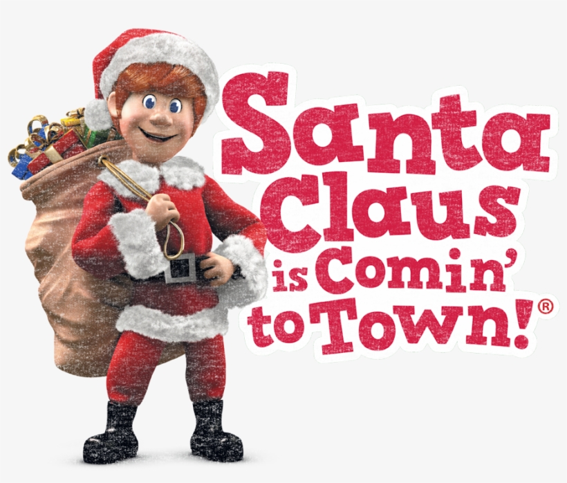 Santa Claus Is Comin To Town Santa Logo Men's Regular - Santa Claus Is Comin To Town Png, transparent png