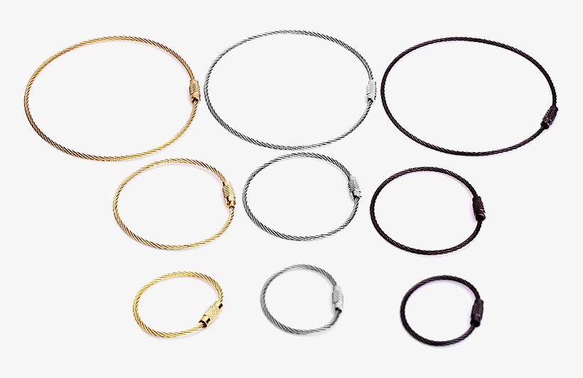 Musri Wire Circle Keychain Wire Rope Stainless Steel - Circle, transparent png