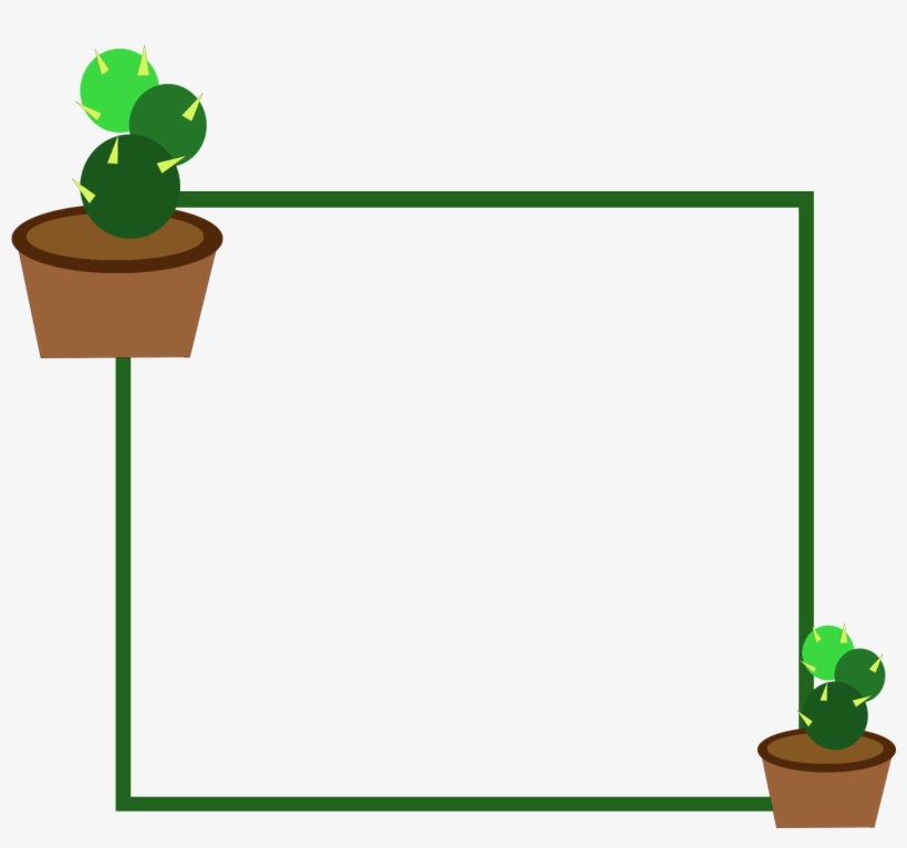 Carino Fresco Cactus Quadrato Png E Psd - Cartoon, transparent png