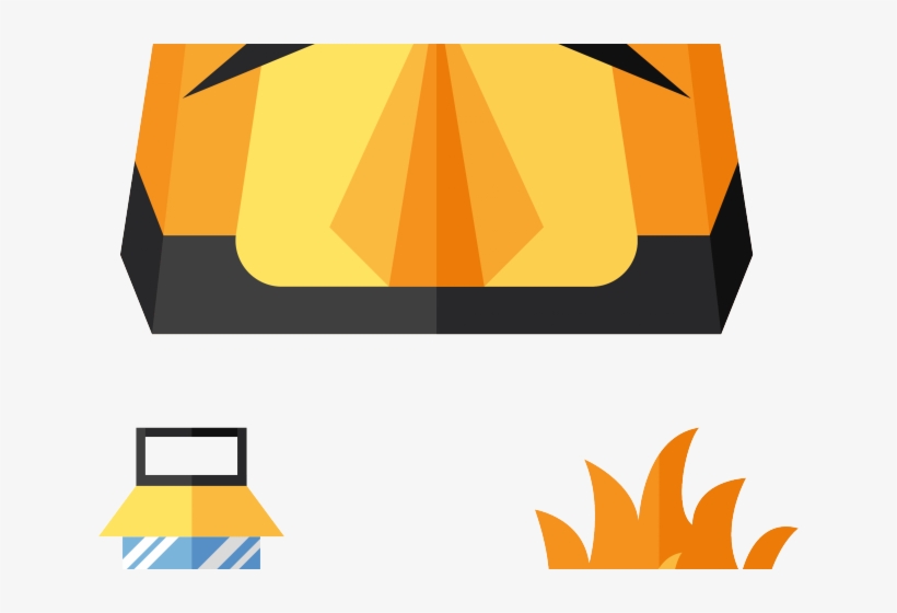 Camp Fire Clipart Silhouette, transparent png