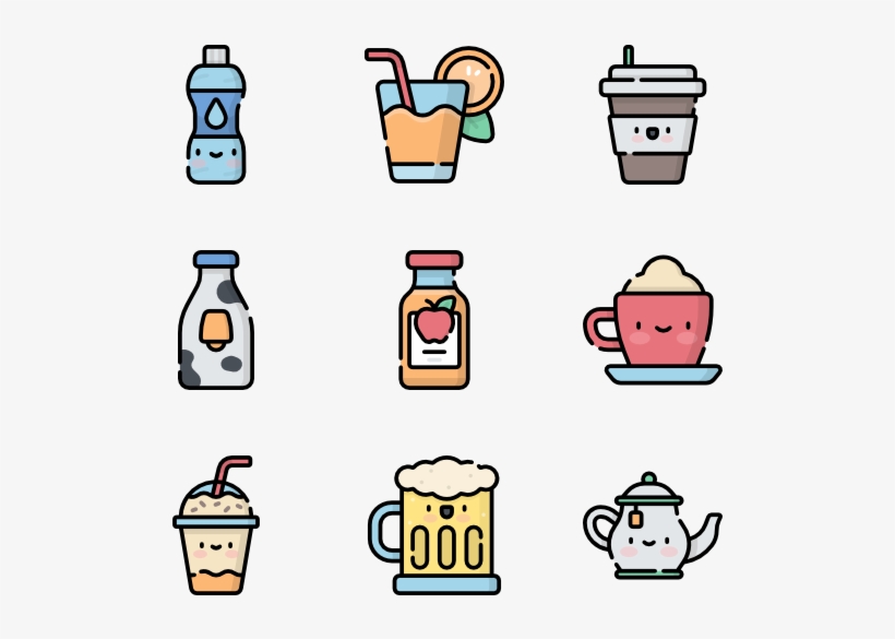 Kawaii Drinks - Png Icon Kawaii, transparent png
