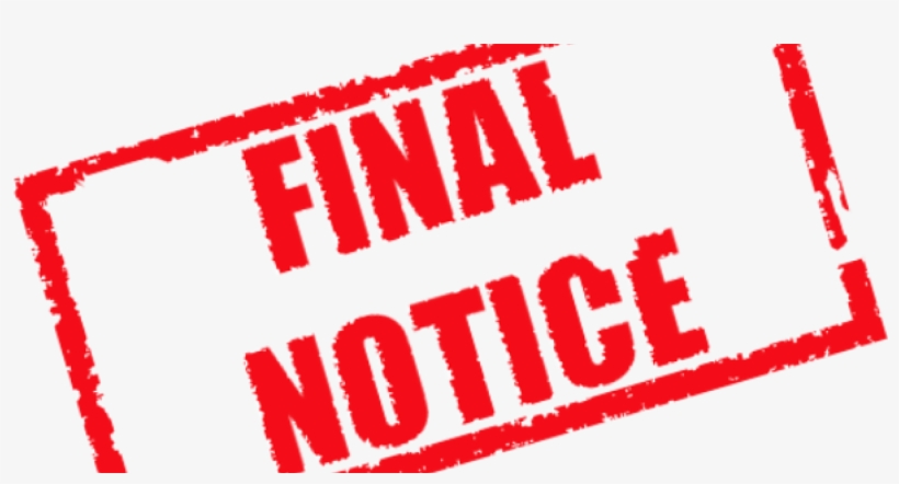 Debt Recovery - Final Notice Stamp, transparent png