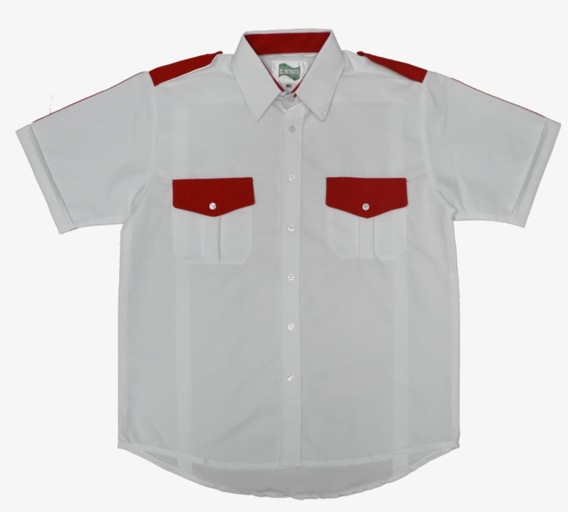 Camisa Blanca Combin - Camisas Manga Corta Rojo Con Blanco, transparent png