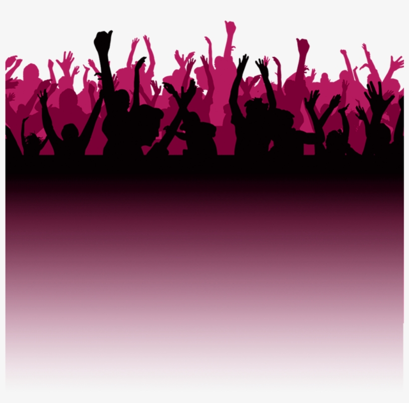 #silhouette #people #music #pink - Silhouette Party People Png, transparent png