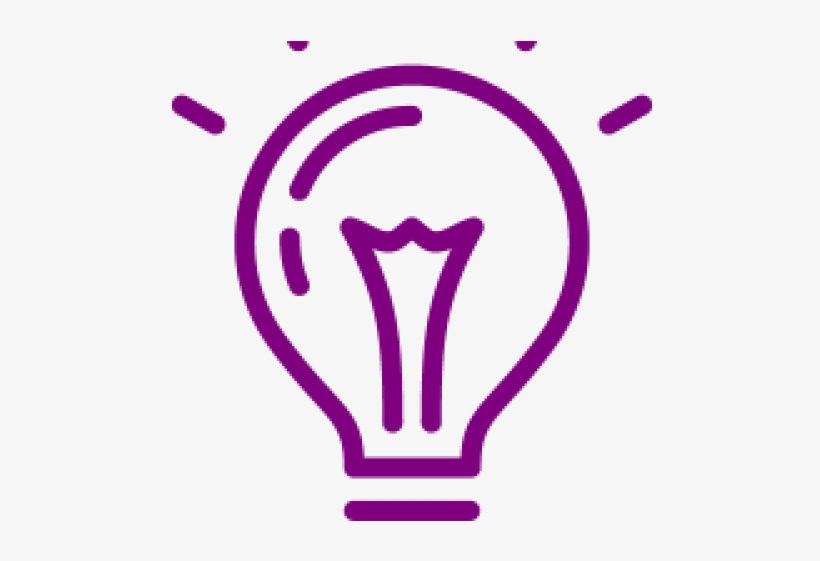 Light Bulb Clipart - Navy Blue Light Bulb, transparent png