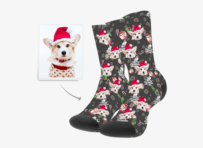 Christmas Custom Socks - Pembroke Welsh Corgi, transparent png