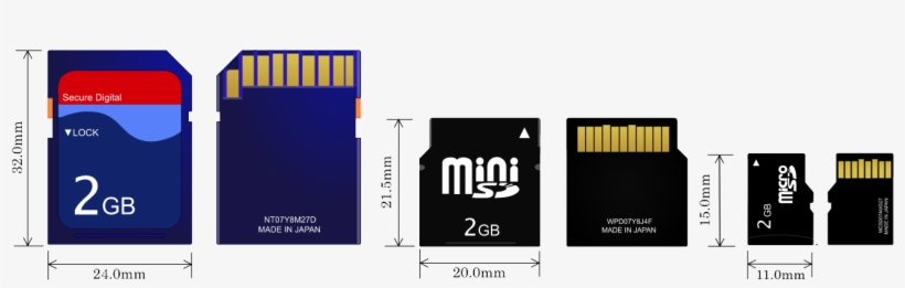 Sdhc Sdxc Microsd Card Sizes Comparison Image - Mini Sd Card - 1335x375 ...