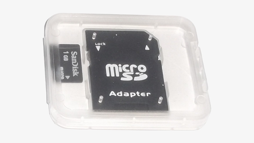 1 Gb Micro Sd Card Sdhc Tf With Sd Adapter And Plastic - Micro Sd, transparent png