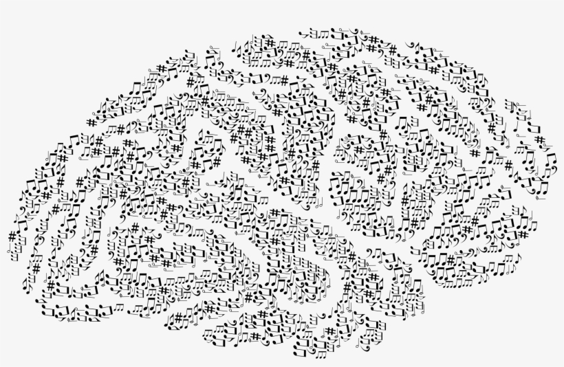 This Free Icons Png Design Of Musical Brain Black, transparent png