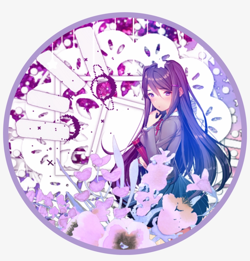 Yuri Purple Pastel Icon Sticker Purple Pastel Anime - Cartoon, transparent png