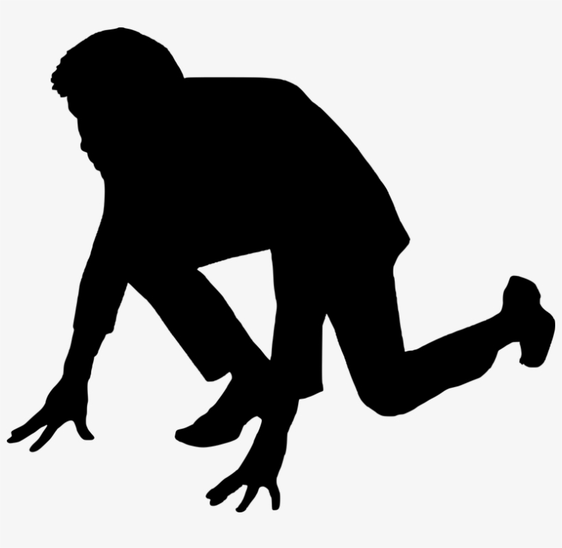 Silhouette, Steady, Man, Run, Start, Competition - Cowboy Png, transparent png