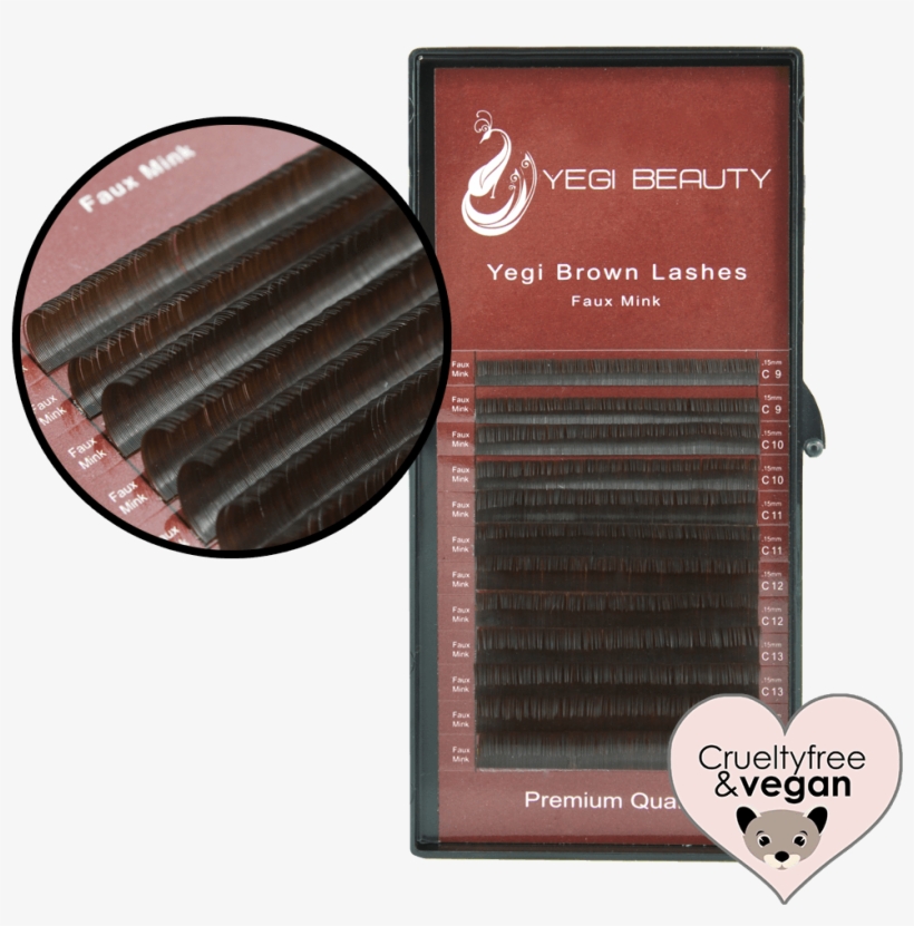 Yegi Brown Classic Faux Mink Lashes - Eyelash Extensions, transparent png