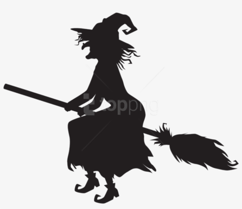 Free Png Download Halloween Witch And Broom Png Images - Clipart Halloween Witch Png, transparent png