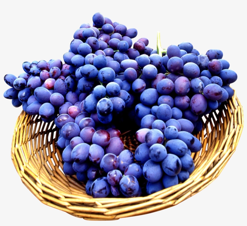 Seedless Grapes In Basket - Grape Png File, transparent png