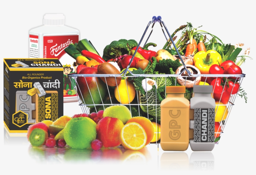 Fruits Basket Banner - Produce In Shopping Basket, transparent png
