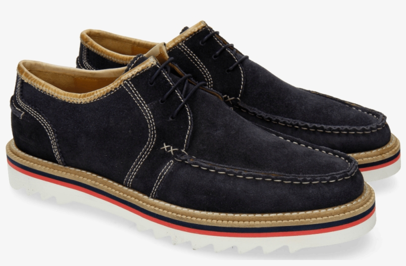 Derby Shoes Jack 12 Suede Pattini Navy Binding - Slip-on Shoe, transparent png