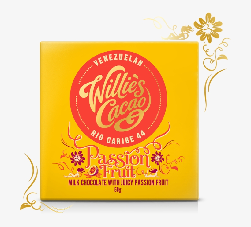 Passion Fruit Milk Chocolate 50g - Willies Cacao, transparent png