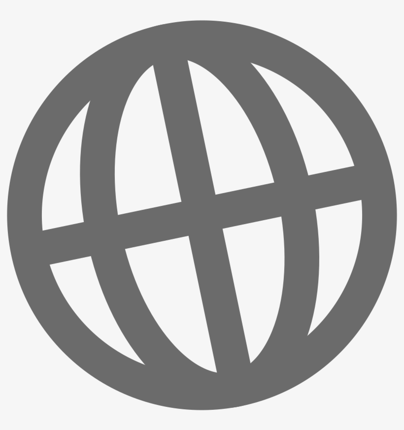 Internet Globe Icon - Internet Icon Png Grey, transparent png