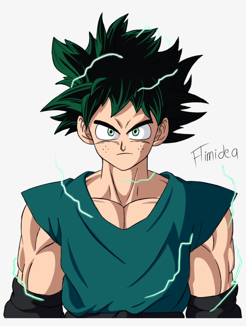A Fusion Of Goku And Deku - Cartoon, transparent png
