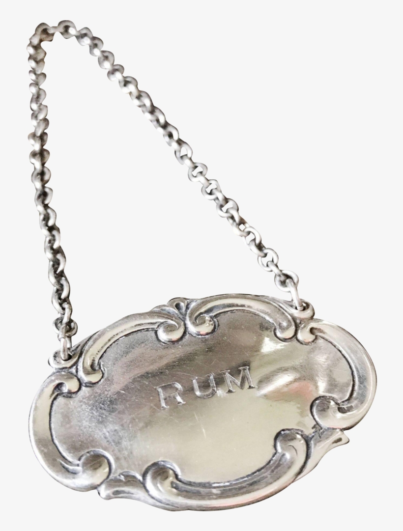 Vintage Tiffany & Co Sterling Liquor Decanter Tag - Chain, transparent png