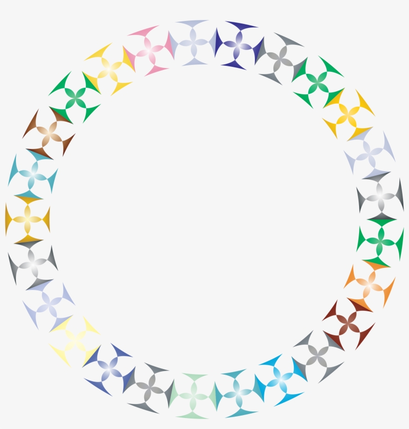 Prismatic Clover Big Image Png - Mandala Circle Border Png, transparent png