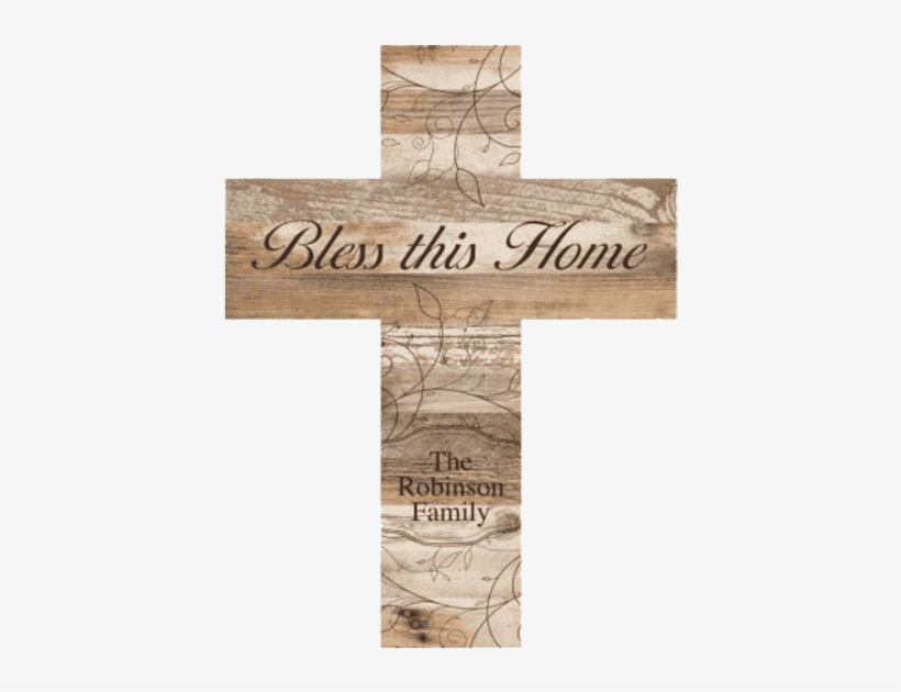 Wooden Cross With Pallet Wood Custom Engraved - Headstone, transparent png