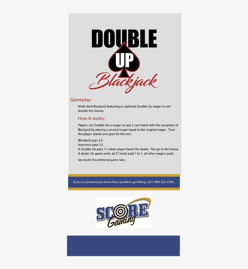 Double-up Blackjack Video - Flyer, transparent png