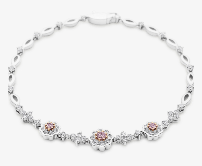 Argyle Pink And White Diamond Bracelet - Bracelet, transparent png