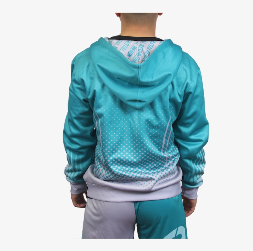 'a Picture Of A Sublimated Zip Hoodie, Ready To Be - Hoodie, transparent png