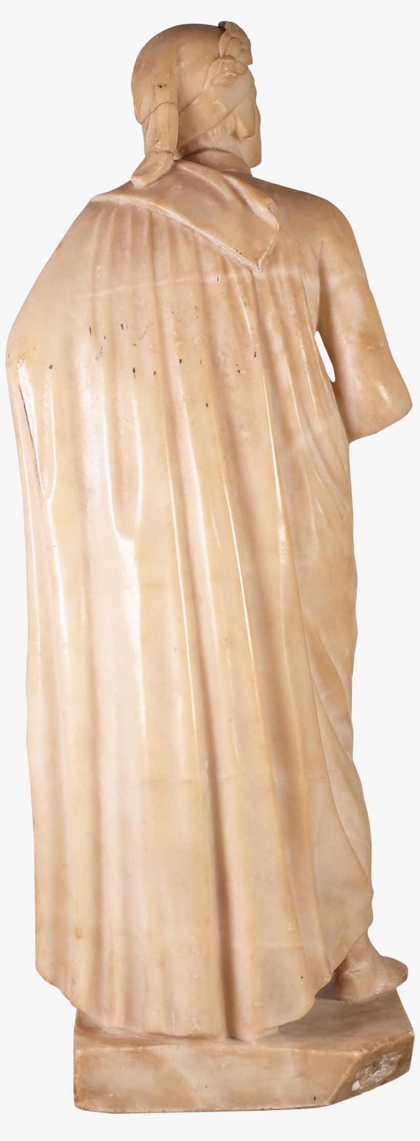 Alabaster Model Of Classical Roman Figure In Cloak - Statue, transparent png