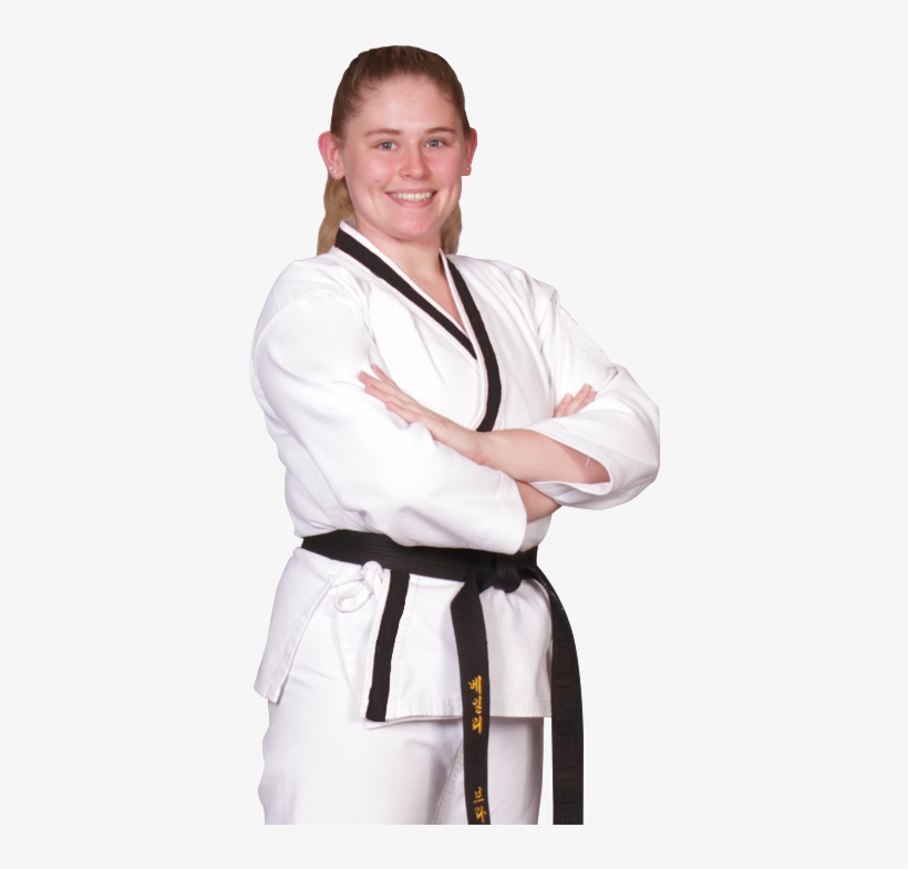 Lady In Karate Uniform With Arms Crossed - Black Belt, transparent png