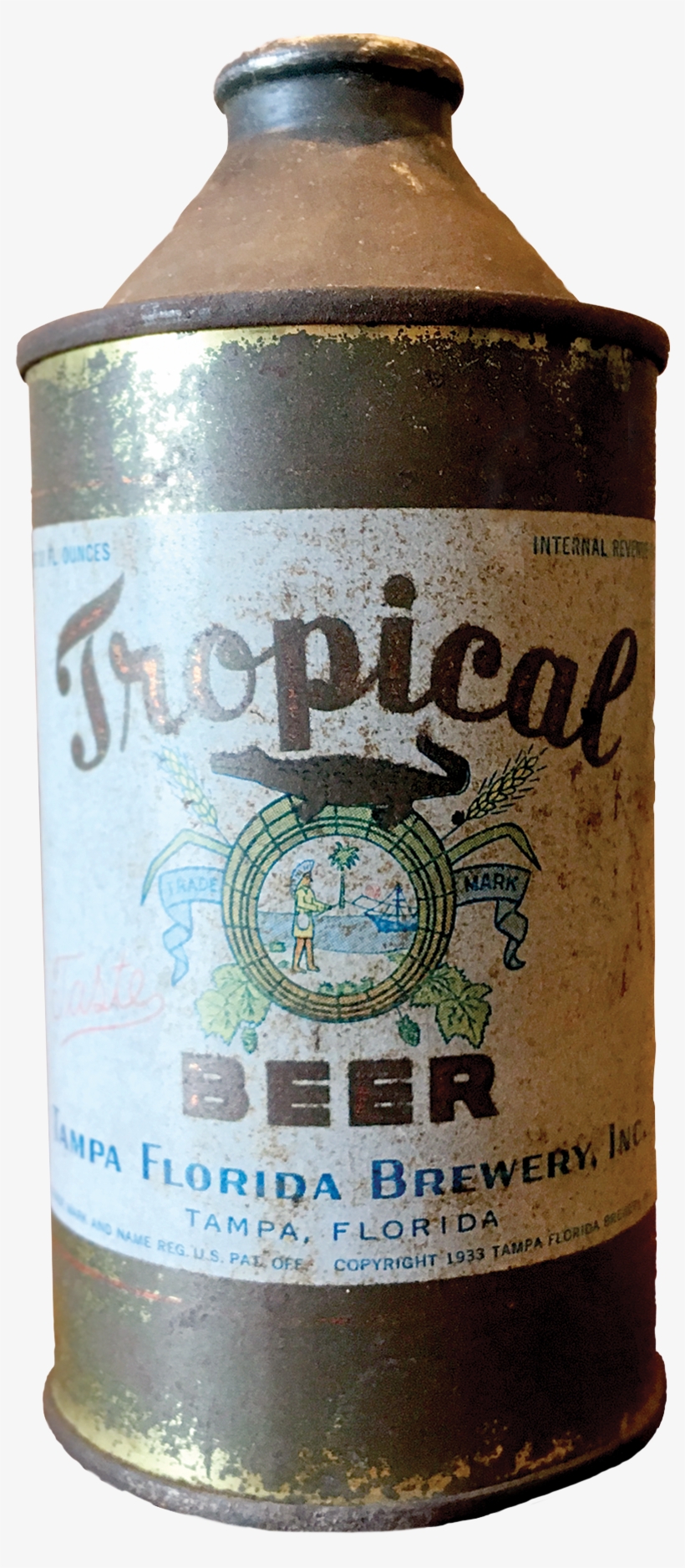 This Tropical Beer Can From The Tampa Florida Brewery - Beer Bottle, transparent png