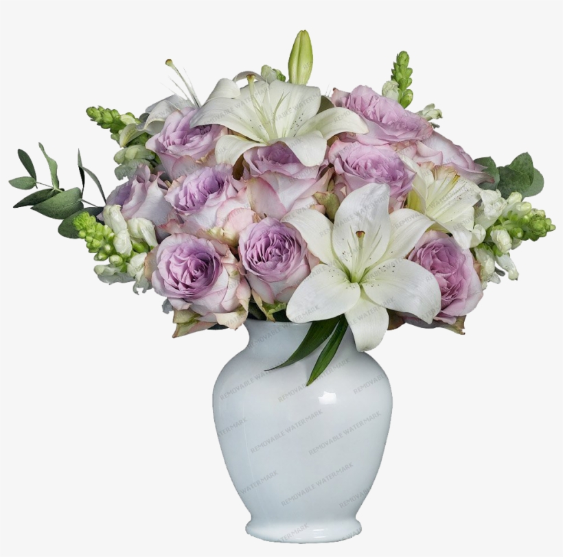 White Lily In A Bouquet - Bouquet, transparent png