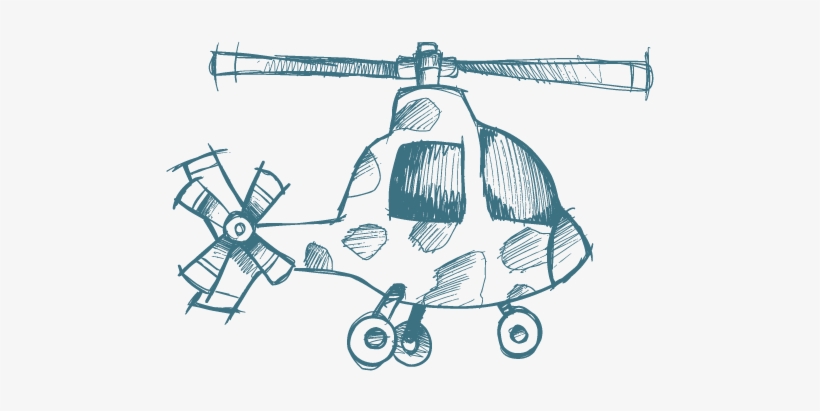 Airplane Sketch Aircraft Cartoon Private Plane Aircraftcartoon - Helicopter, transparent png