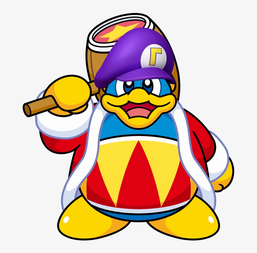 Waluigi's Hat On King Dedede - King Dedede, transparent png